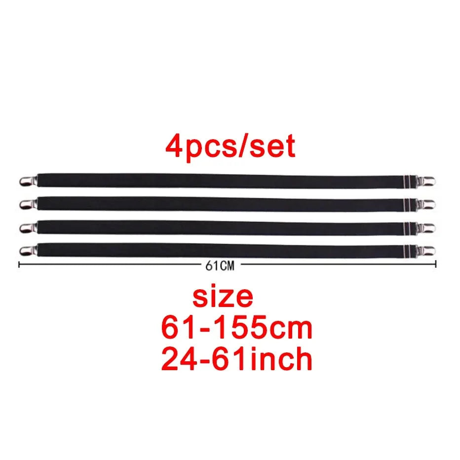 Bande de fixation élastique pour drap de lit 4 pièces/ensemble pinces pour drap de lit ceinture réglable support de couvertures