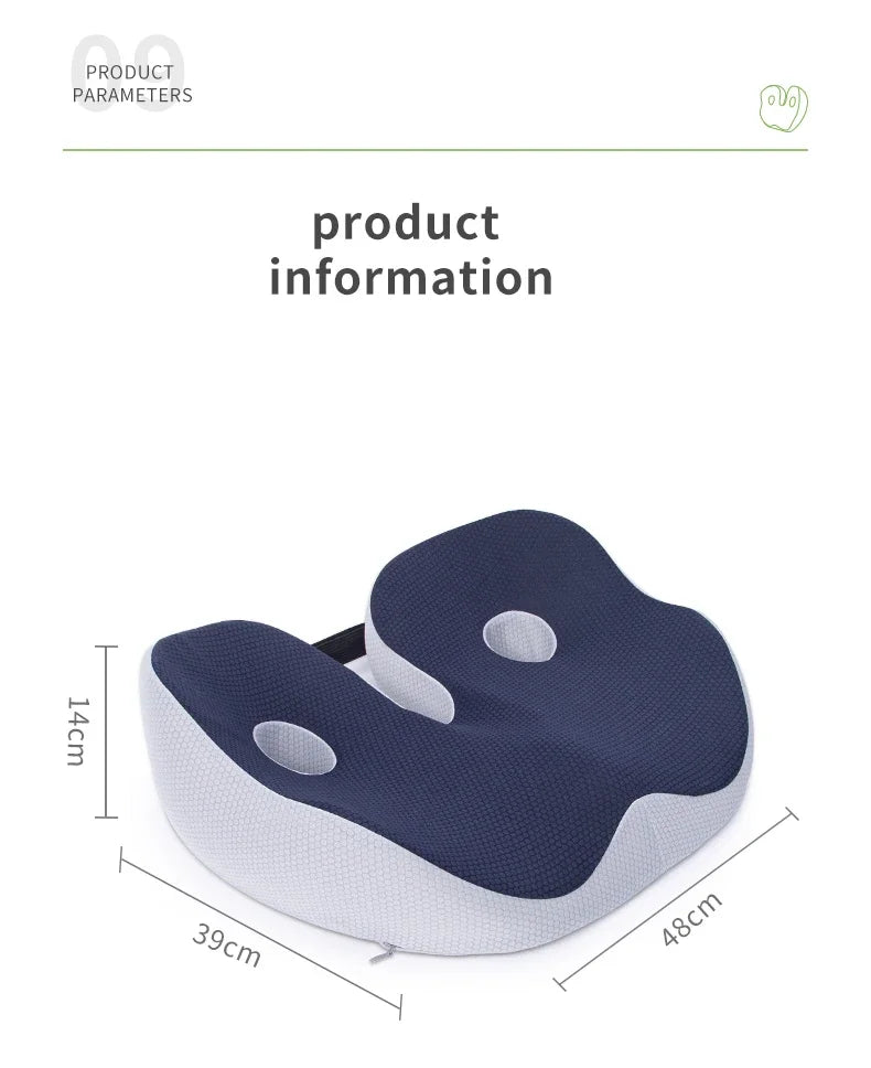 Comfort Memory Foam Office Chair Seat Cushion Pain Relief for Coccyx Hemorrhoid Tailbone Prostate Sciatica Pelvic Sores