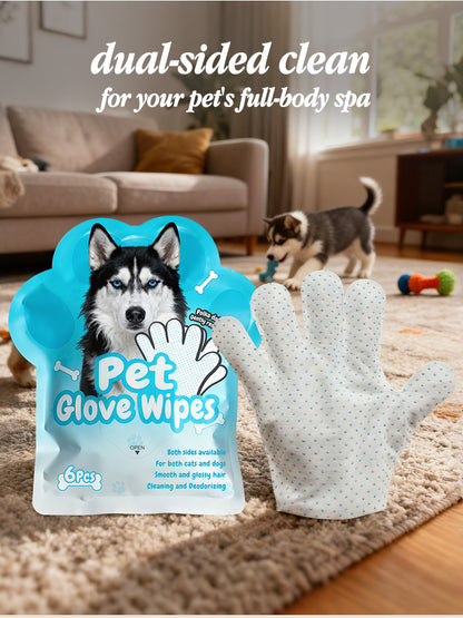 Anti-Slip Pet Glove 6pcs - Hair Removal & Grooming