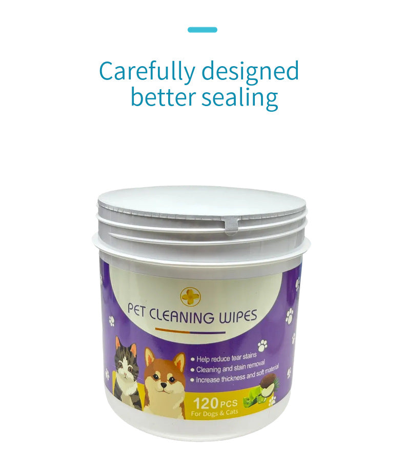 ZAKKAL Eyes Wipes for Dogs & Cats, Vet-Recommended Dog Eye Infection Treatment, Gently Remove Tear Stain, Debris, Discharge - Hypoallergenic Pet Eye Wash Cleaner for Eyes, Wrinkle, Face - 120pcs