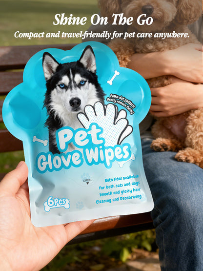Anti-Slip Pet Glove 6pcs - Hair Removal & Grooming