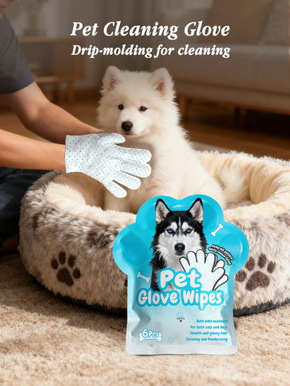 Anti-Slip Pet Glove 6pcs - Hair Removal & Grooming