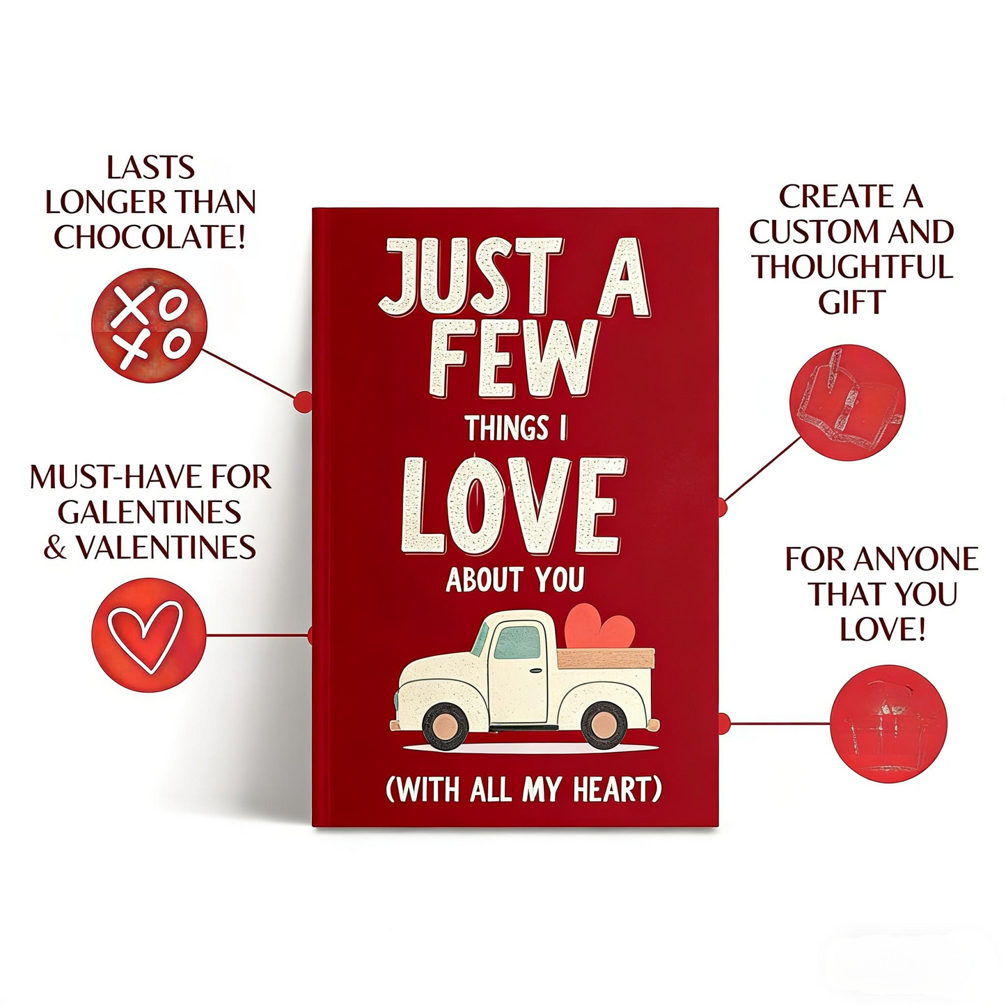 ZAKKAL Valentine's Day Customized Journal: Ideal Heartfelt Gift for Loved Ones