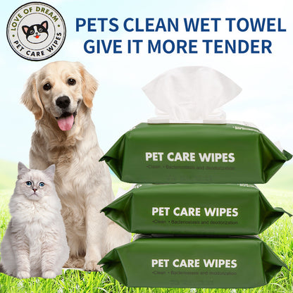 ZAKKAL Pet Grooming Wipes  for Dogs and Cats, Hypoallergenic, Cleaning and Hydrating,  for Paws, Body & Butt, Unscented, 100 Count