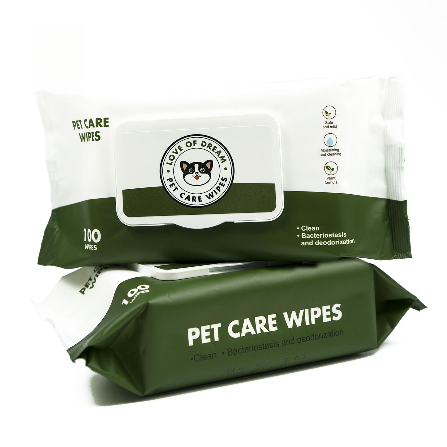 ZAKKAL Pet Grooming Wipes  for Dogs and Cats, Hypoallergenic, Cleaning and Hydrating,  for Paws, Body & Butt, Unscented, 100 Count