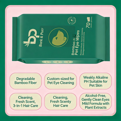 ZAKKAL Dog Wipes,  Free Biodegradable pet Wipes for Full Body, Eye Wipes, Ear Wipes, Bum & Paws, Hypoallergenic Pet Wipes for Dogs & Cats, Unscented, 70 Count