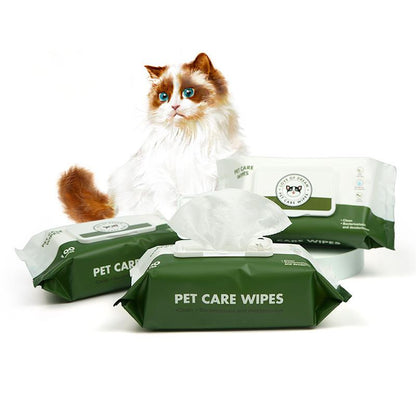 ZAKKAL Pet Grooming Wipes  for Dogs and Cats, Hypoallergenic, Cleaning and Hydrating,  for Paws, Body & Butt, Unscented, 100 Count