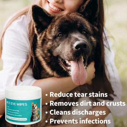 Pet Eye Wipes 100ct - Tear Stain Remover for Dogs & Cats