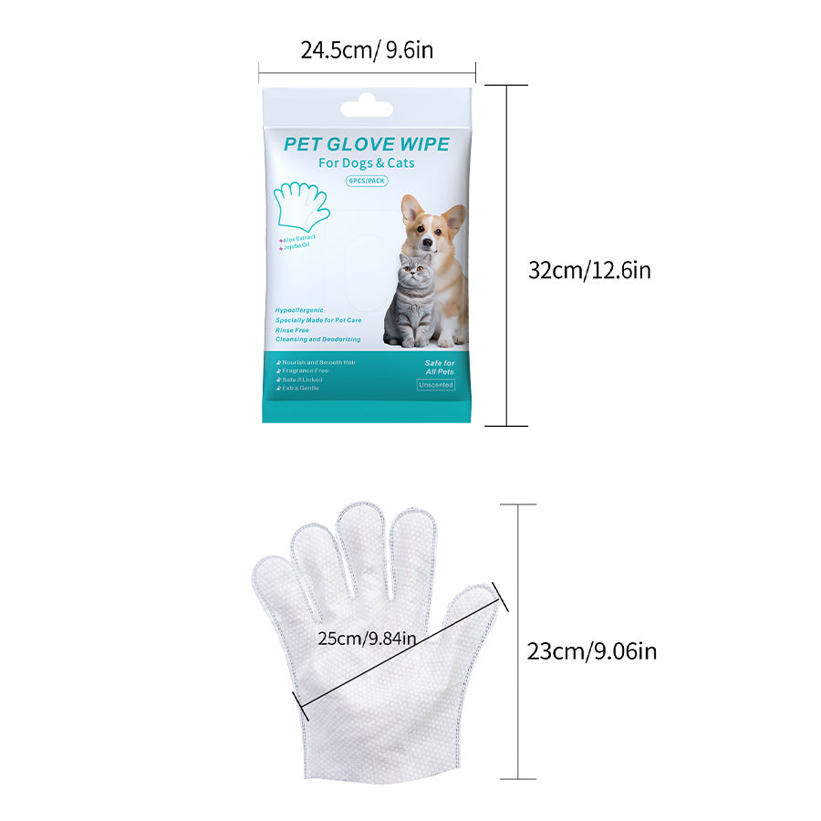 Pet Cleaning Gloves (6 Pcs) - Basic Version