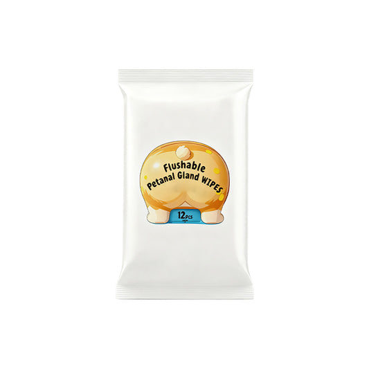 Flushable Dog Butt Wipes 12ct - Toilet Safe Pet Hygiene Wipes