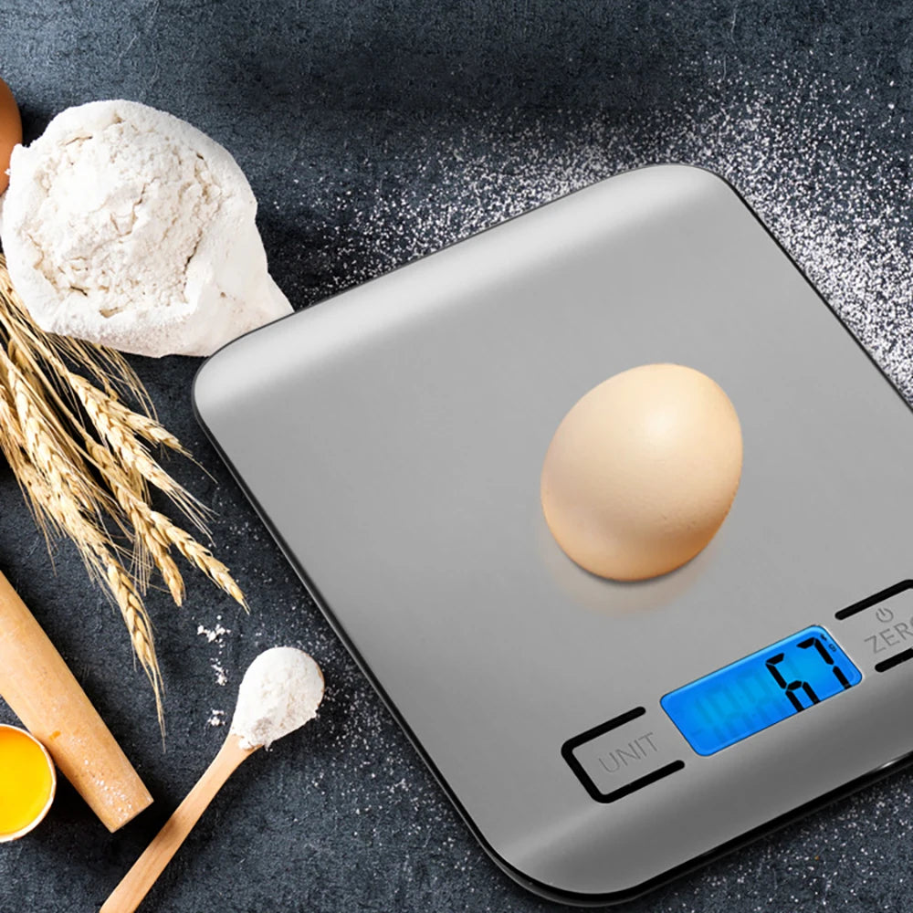 Kitchen Scale LCD Display Stainless Steel Electronic Scales Home Jewelry Food Snacks Weighing Baking Tools