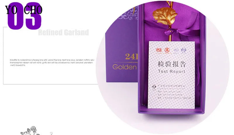 Valentine's Day Creative Gift 24K Foil Plated Rose Gold Rose Lasts Forever Love Wedding Decor Lover Lighting Roses Creative Gift