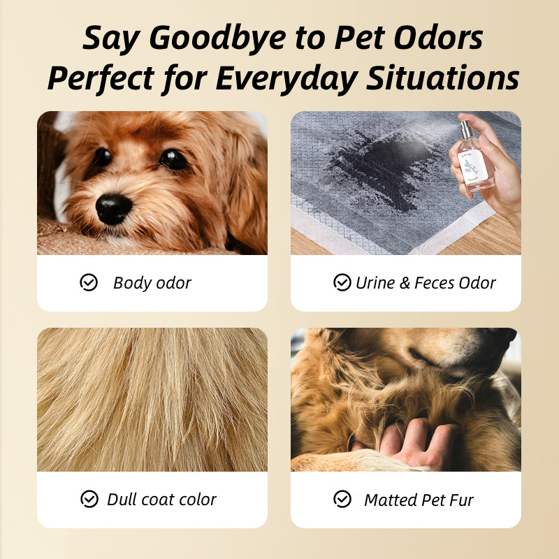 Pet Grooming Perfume Gentle Deodorizing Mist for Dogs & Cats