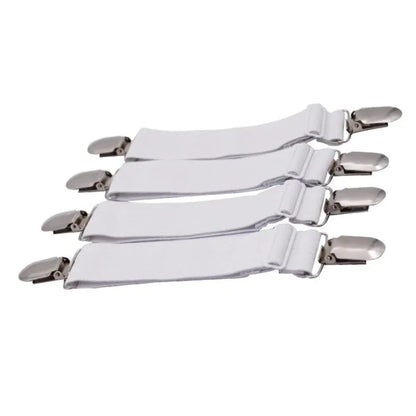 Bande de fixation élastique pour drap de lit 4 pièces/ensemble pinces pour drap de lit ceinture réglable support de couvertures