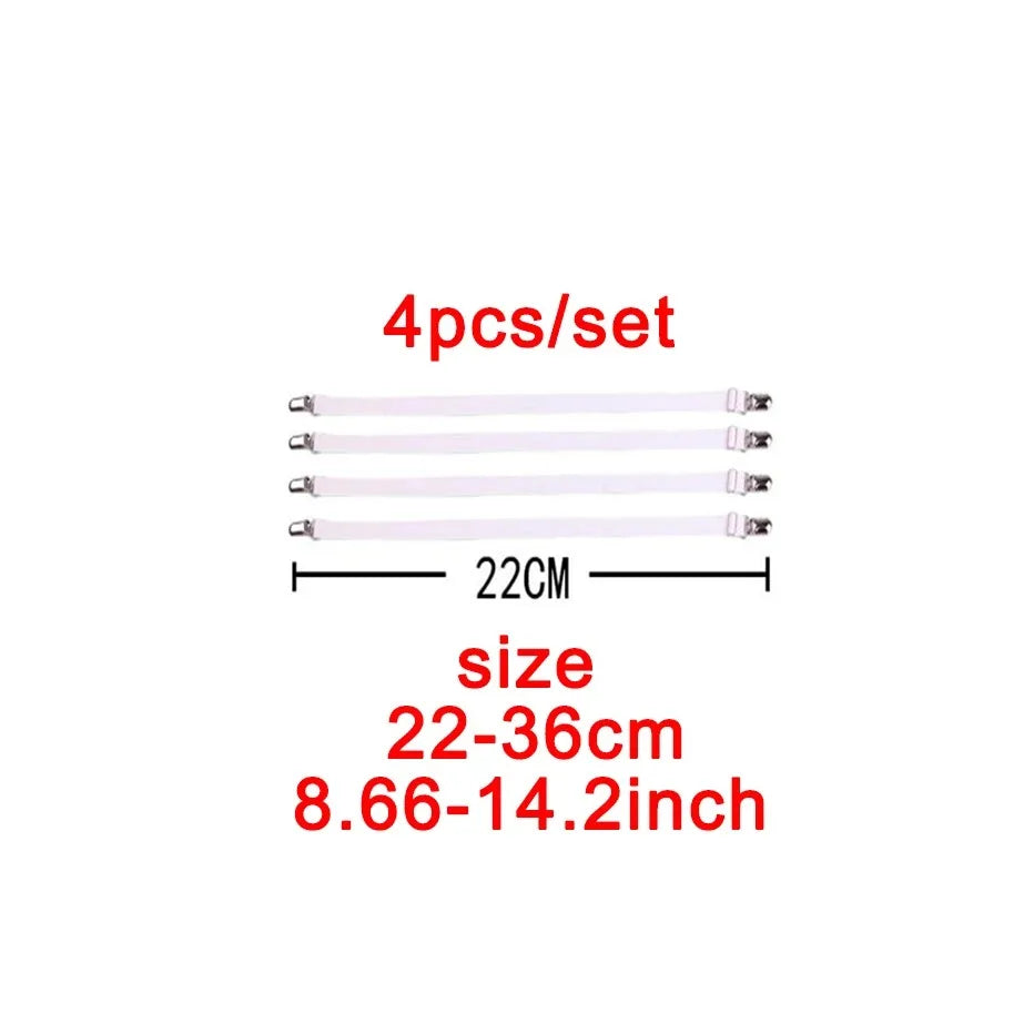 Bande de fixation élastique pour drap de lit 4 pièces/ensemble pinces pour drap de lit ceinture réglable support de couvertures