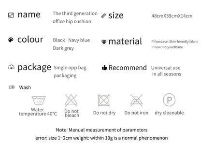 Comfort Memory Foam Office Chair Seat Cushion Pain Relief for Coccyx Hemorrhoid Tailbone Prostate Sciatica Pelvic Sores