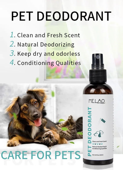 ZAKKAL 100ml Pet Deodorant - Dog Cat Spray Natural Conditioning Scented Deodorizer