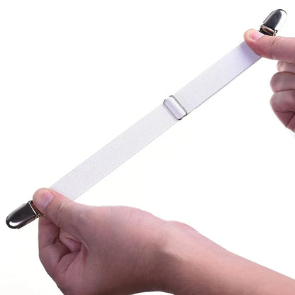 Bande de fixation élastique pour drap de lit 4 pièces/ensemble pinces pour drap de lit ceinture réglable support de couvertures