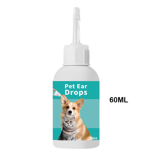 Pet Ear Cleaner Solution | Gentle Ear Drops for Dogs & Cats, Removes Mites & Soothes Itching
