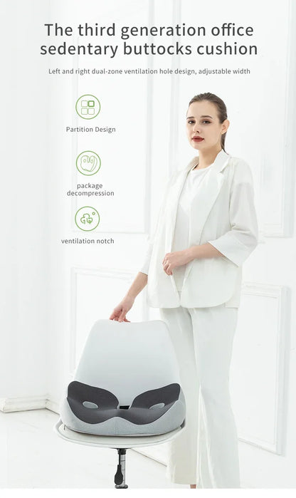 Comfort Memory Foam Office Chair Seat Cushion Pain Relief for Coccyx Hemorrhoid Tailbone Prostate Sciatica Pelvic Sores