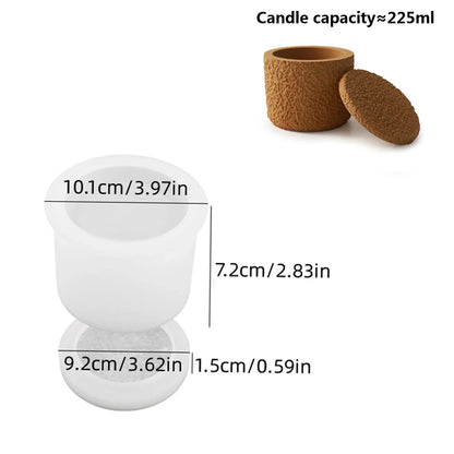 3D Shape Diy Candle Silicone Mold Creative Handmade Crystal Drops Glue Cement Cup Irregular Geometric Gypsum Cup with Lid Tools