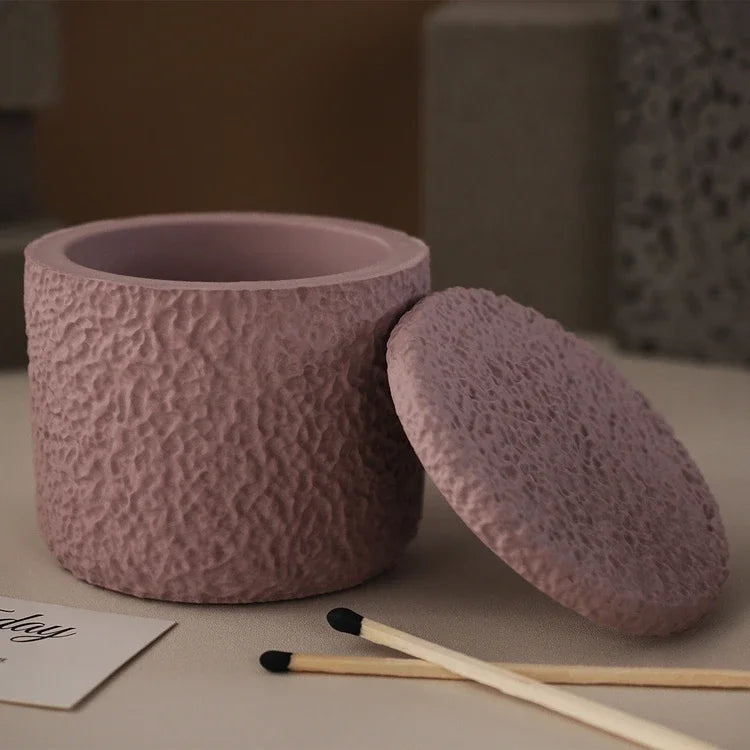 3D Shape Diy Candle Silicone Mold Creative Handmade Crystal Drops Glue Cement Cup Irregular Geometric Gypsum Cup with Lid Tools