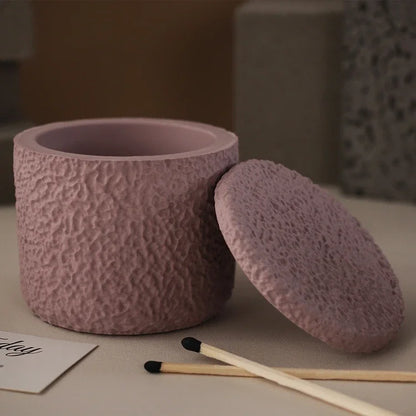 3D Shape Diy Candle Silicone Mold Creative Handmade Crystal Drops Glue Cement Cup Irregular Geometric Gypsum Cup with Lid Tools