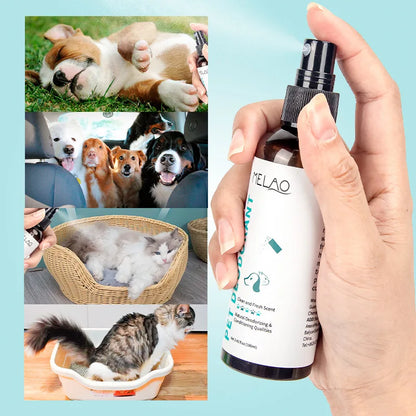 ZAKKAL 100ml Pet Deodorant - Dog Cat Spray Natural Conditioning Scented Deodorizer
