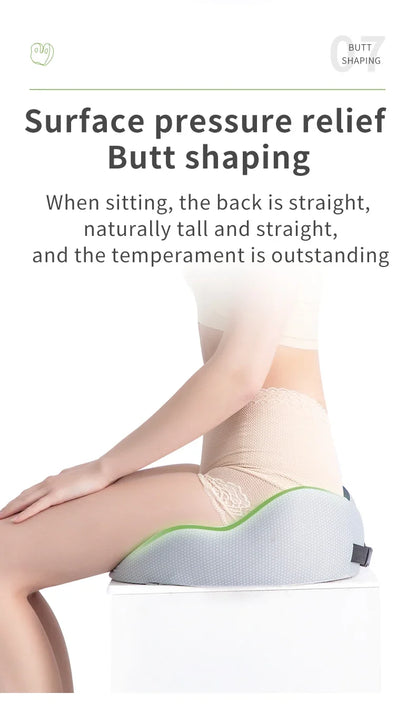 Comfort Memory Foam Office Chair Seat Cushion Pain Relief for Coccyx Hemorrhoid Tailbone Prostate Sciatica Pelvic Sores