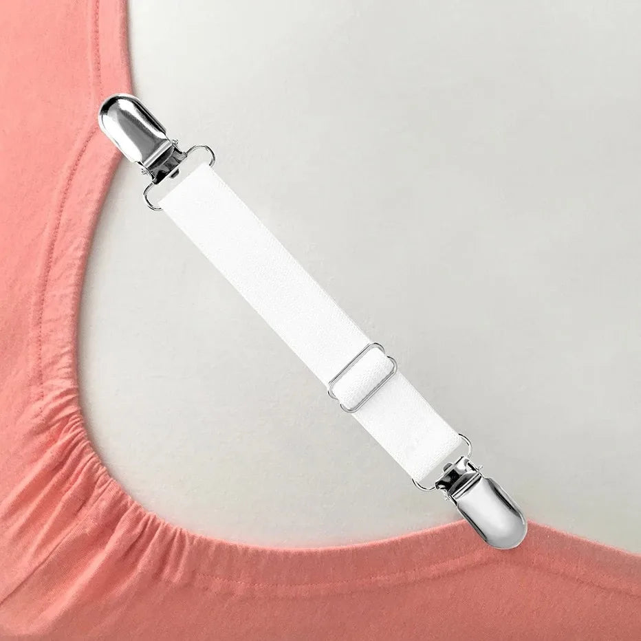 Bande de fixation élastique pour drap de lit 4 pièces/ensemble pinces pour drap de lit ceinture réglable support de couvertures