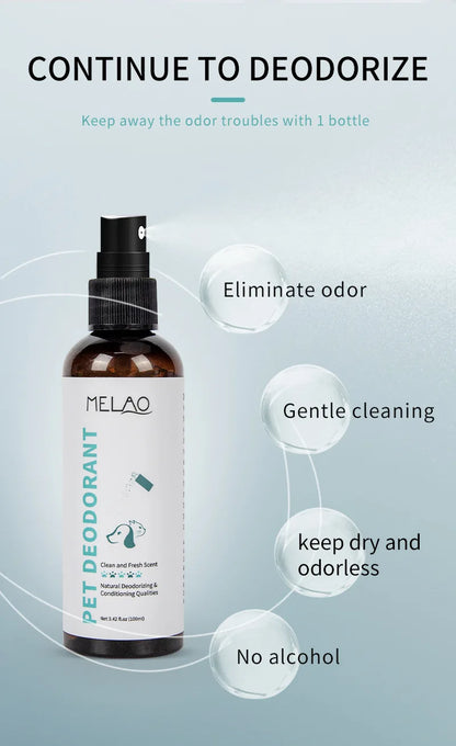 ZAKKAL 100ml Pet Deodorant - Dog Cat Spray Natural Conditioning Scented Deodorizer