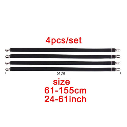Bande de fixation élastique pour drap de lit 4 pièces/ensemble pinces pour drap de lit ceinture réglable support de couvertures