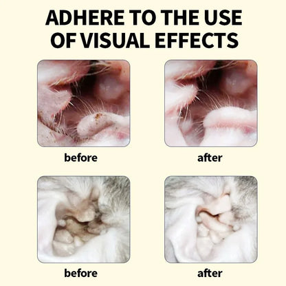 Pet Ear Cleaner Solution | Gentle Ear Drops for Dogs & Cats, Removes Mites & Soothes Itching