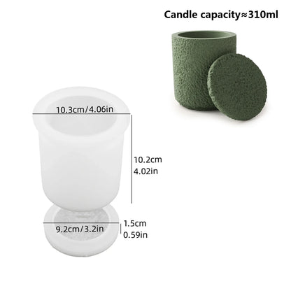 3D Shape Diy Candle Silicone Mold Creative Handmade Crystal Drops Glue Cement Cup Irregular Geometric Gypsum Cup with Lid Tools