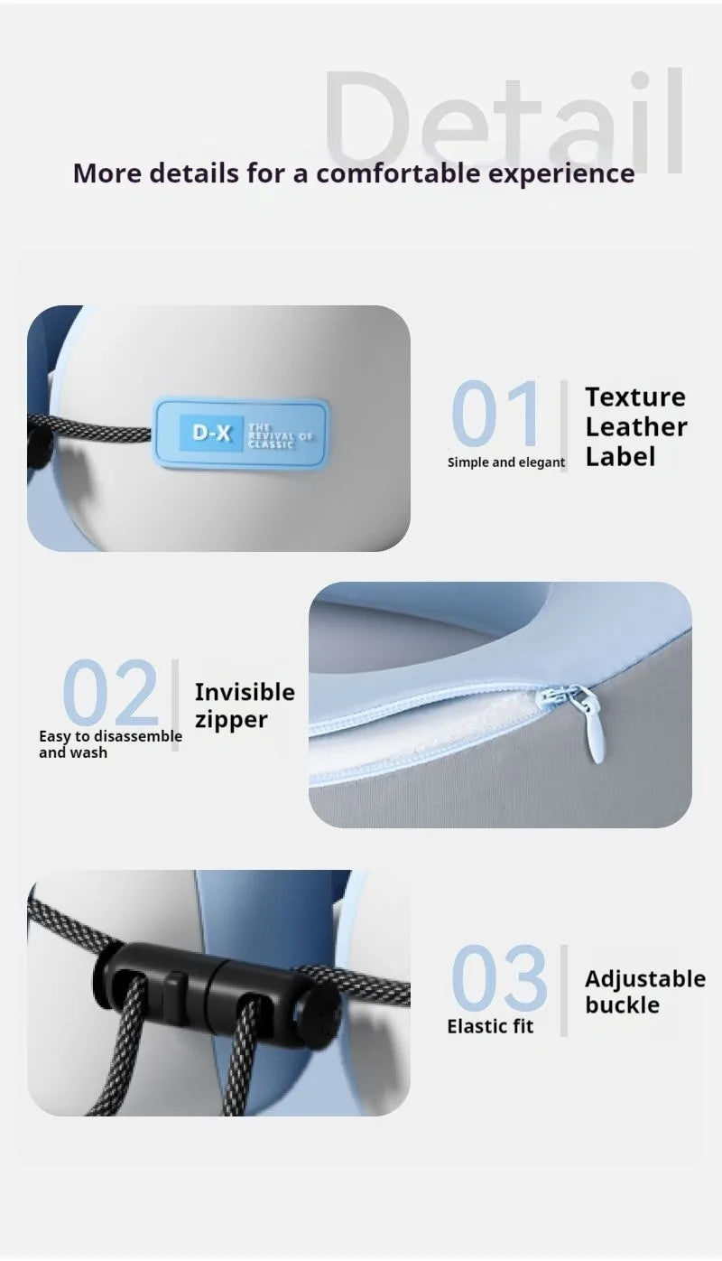 U Shaped Memory Foam Neck Pillows Soft Travel Pillow Massage Neck Pillow Sleeping Airplane Pillow Cervical Healthcare Bedding