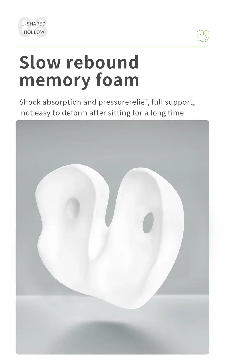 Comfort Memory Foam Office Chair Seat Cushion Pain Relief for Coccyx Hemorrhoid Tailbone Prostate Sciatica Pelvic Sores