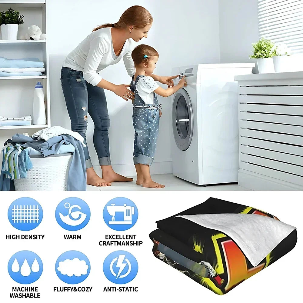 1pc Customized Blanket Your Design Logo Family Photo Print Warm Smooth Blanket Custom for Lover Dad Mom for Winter New Year Gift