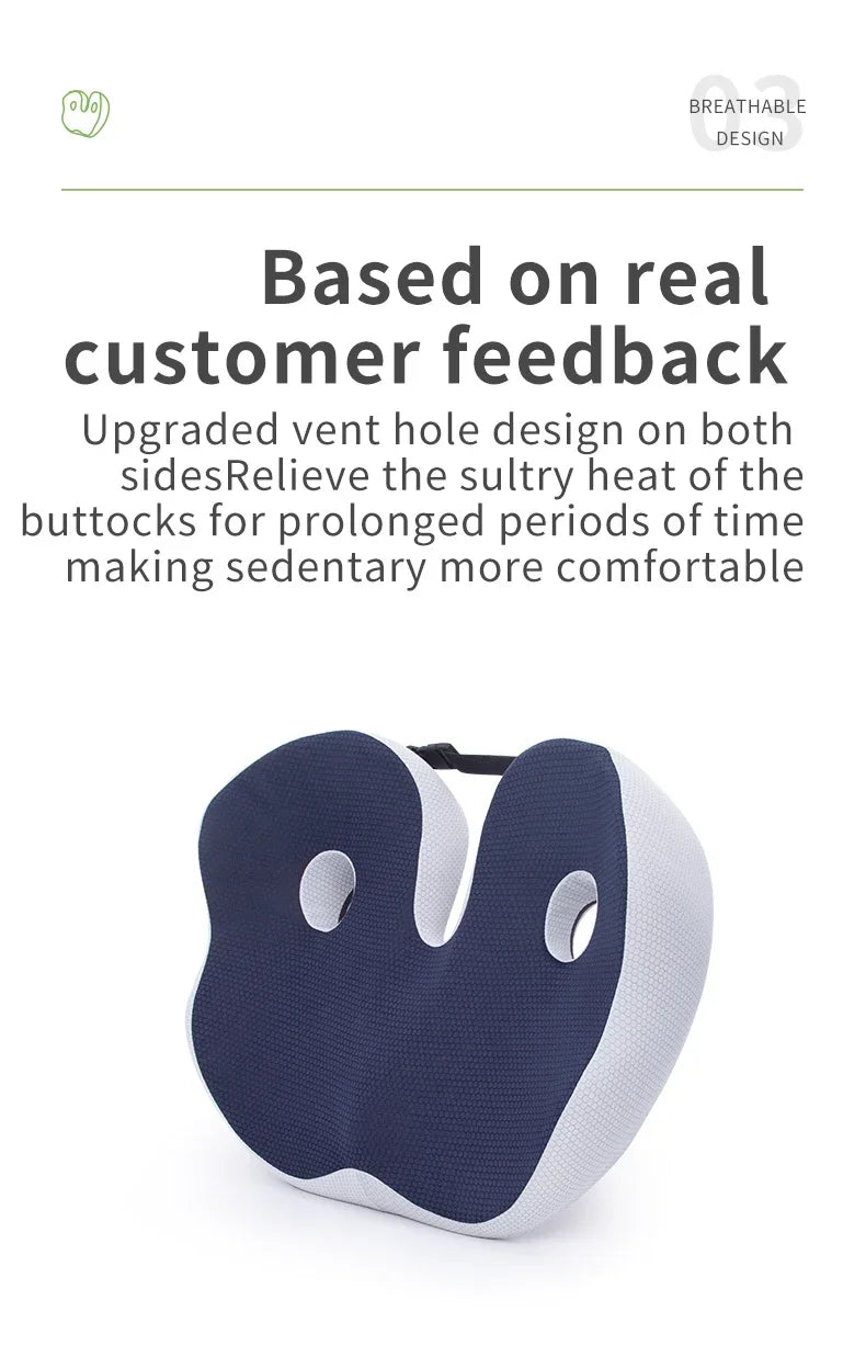 Comfort Memory Foam Office Chair Seat Cushion Pain Relief for Coccyx Hemorrhoid Tailbone Prostate Sciatica Pelvic Sores