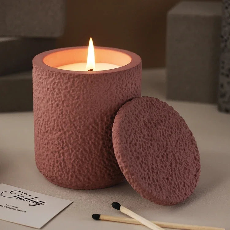 3D Shape Diy Candle Silicone Mold Creative Handmade Crystal Drops Glue Cement Cup Irregular Geometric Gypsum Cup with Lid Tools