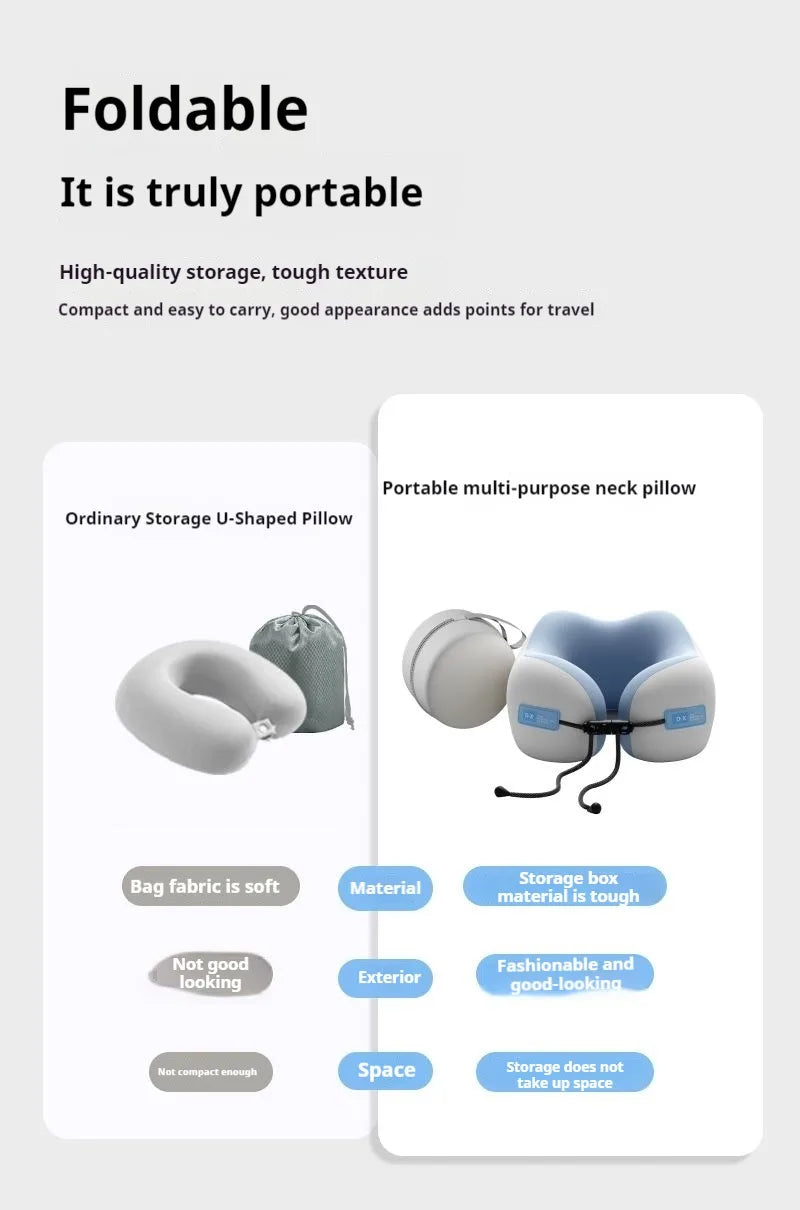 U Shaped Memory Foam Neck Pillows Soft Travel Pillow Massage Neck Pillow Sleeping Airplane Pillow Cervical Healthcare Bedding