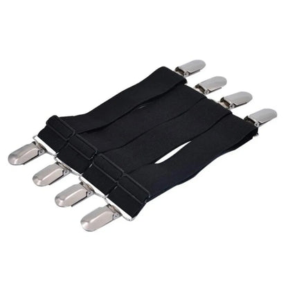 Bande de fixation élastique pour drap de lit 4 pièces/ensemble pinces pour drap de lit ceinture réglable support de couvertures