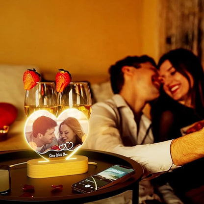 Personalized Valentine's Day gifts for boyfriend Customized gift Acrylic Picture Frame With LED Light Anniversary Romantic Gifts