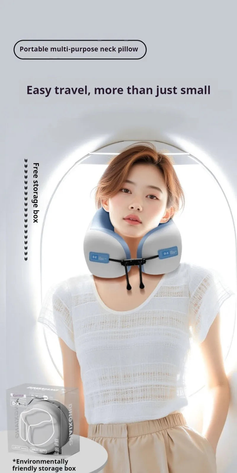U Shaped Memory Foam Neck Pillows Soft Travel Pillow Massage Neck Pillow Sleeping Airplane Pillow Cervical Healthcare Bedding