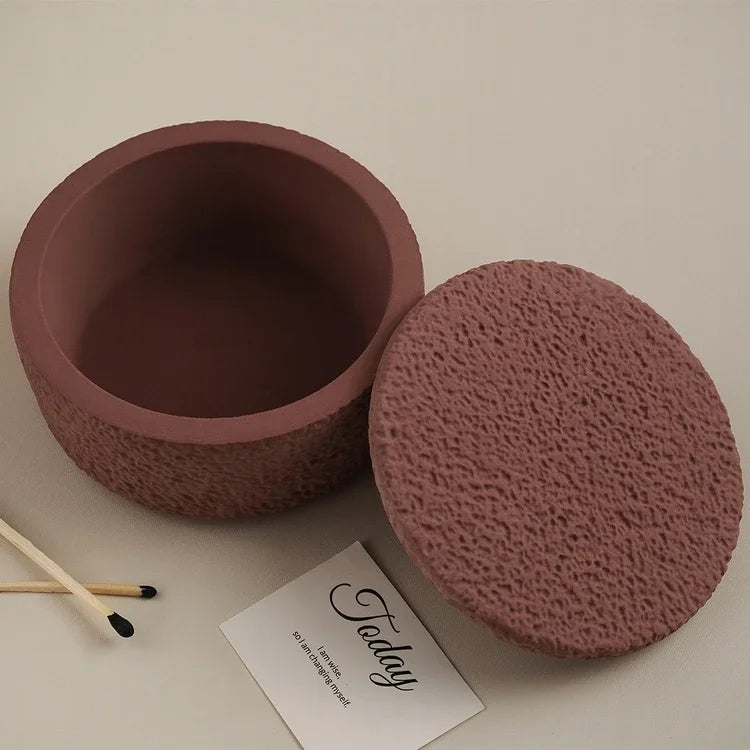 3D Shape Diy Candle Silicone Mold Creative Handmade Crystal Drops Glue Cement Cup Irregular Geometric Gypsum Cup with Lid Tools