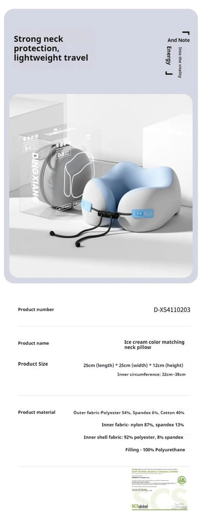 U Shaped Memory Foam Neck Pillows Soft Travel Pillow Massage Neck Pillow Sleeping Airplane Pillow Cervical Healthcare Bedding