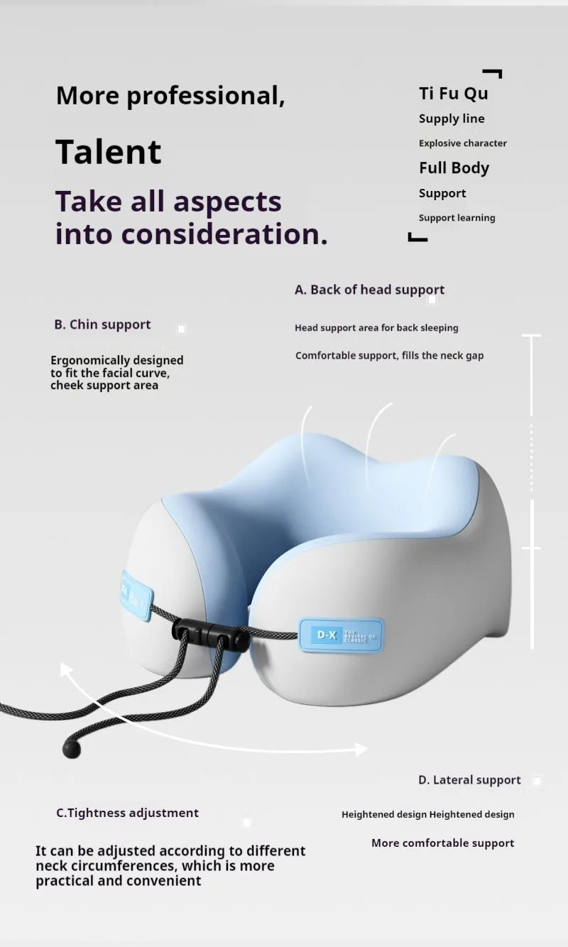 U Shaped Memory Foam Neck Pillows Soft Travel Pillow Massage Neck Pillow Sleeping Airplane Pillow Cervical Healthcare Bedding