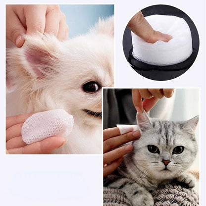 Pet Eye Wipes Dog and Cat Cleaning Wipes Pet Eye Wipes Grooming Tear Stain Remover Gentle Non-foaming Wipes Towels