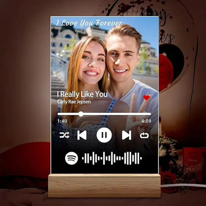 Personalized Valentine's Day gifts for boyfriend Customized gift Acrylic Picture Frame With LED Light Anniversary Romantic Gifts