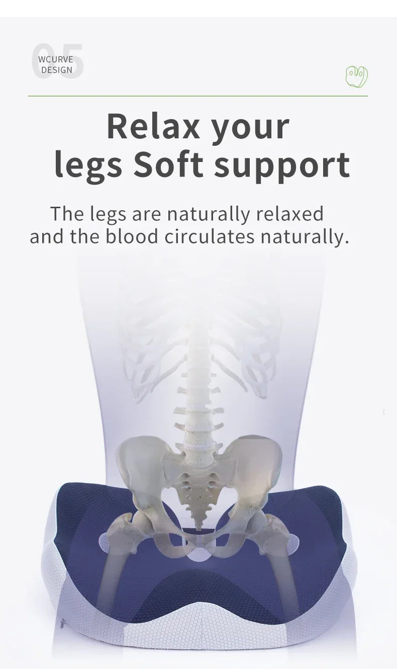 Comfort Memory Foam Office Chair Seat Cushion Pain Relief for Coccyx Hemorrhoid Tailbone Prostate Sciatica Pelvic Sores