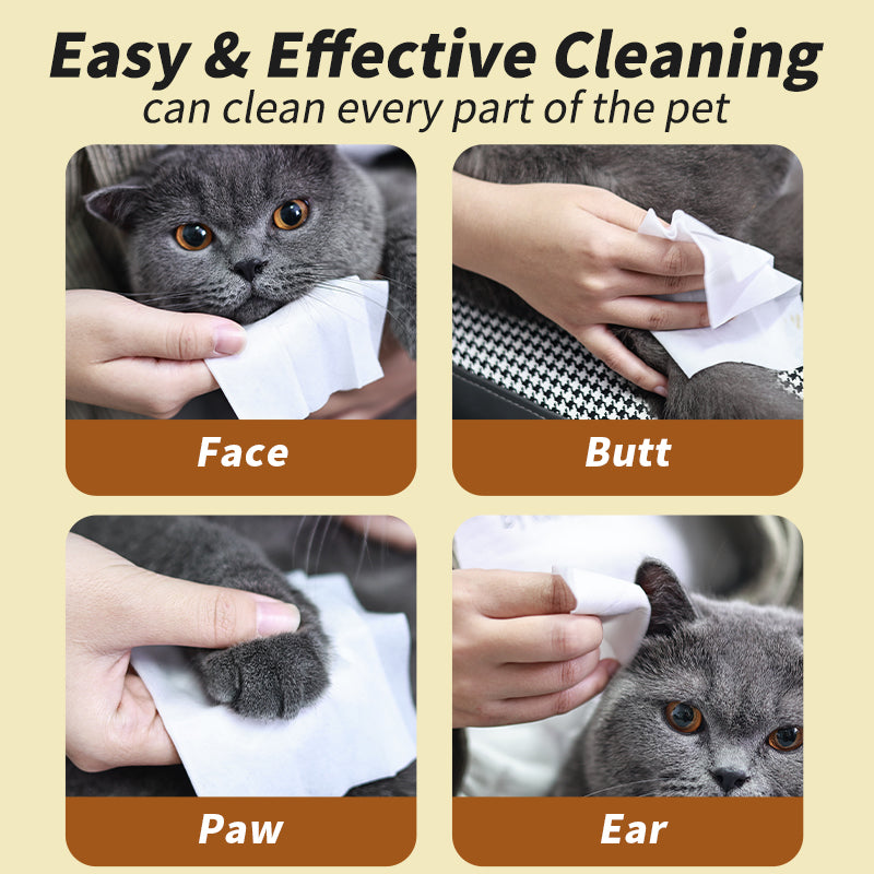 Pet Grooming Wipes 80ct - Large Pack Full Body Cleaning